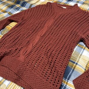 Cozy Casual sweater Burnt Rust. Sized womens small/medium